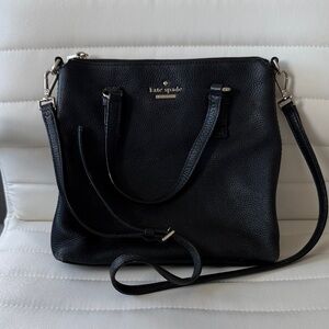 Kate Spade Black Pebbled Leather Shoulder Bag